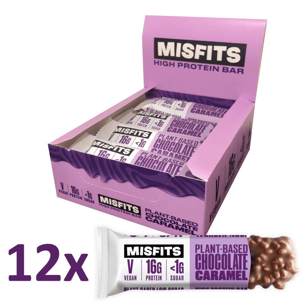 Misfits Vegan Protein Bar – Chocolate Caramel
